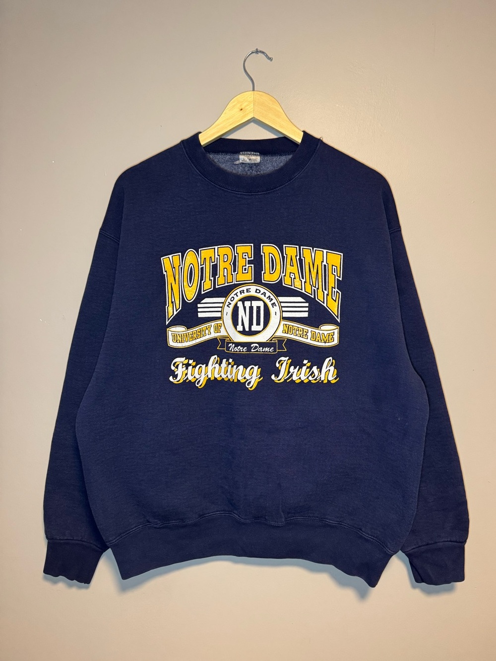 Vintage Notre Dame Fighting Irish Crewneck / 1990s / Large